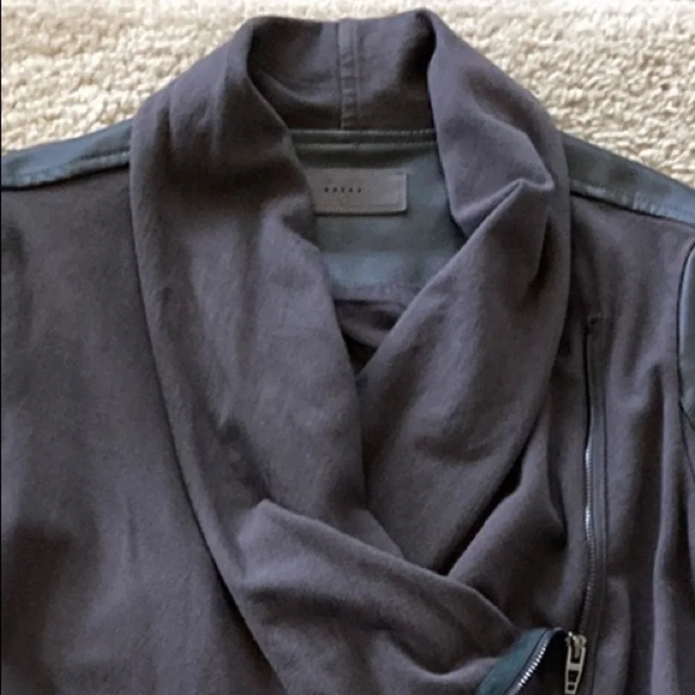 Blank NYC Mixed Media Drape Front Moto Jacket - Picture 5 of 9